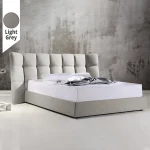 Υφασμάτινο Κρεβάτι Ύπνου Calm Light Grey ypnos.gr