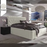 Υφασμάτινο Κρεβάτι Ύπνου Diamond Cream ypnos.gr