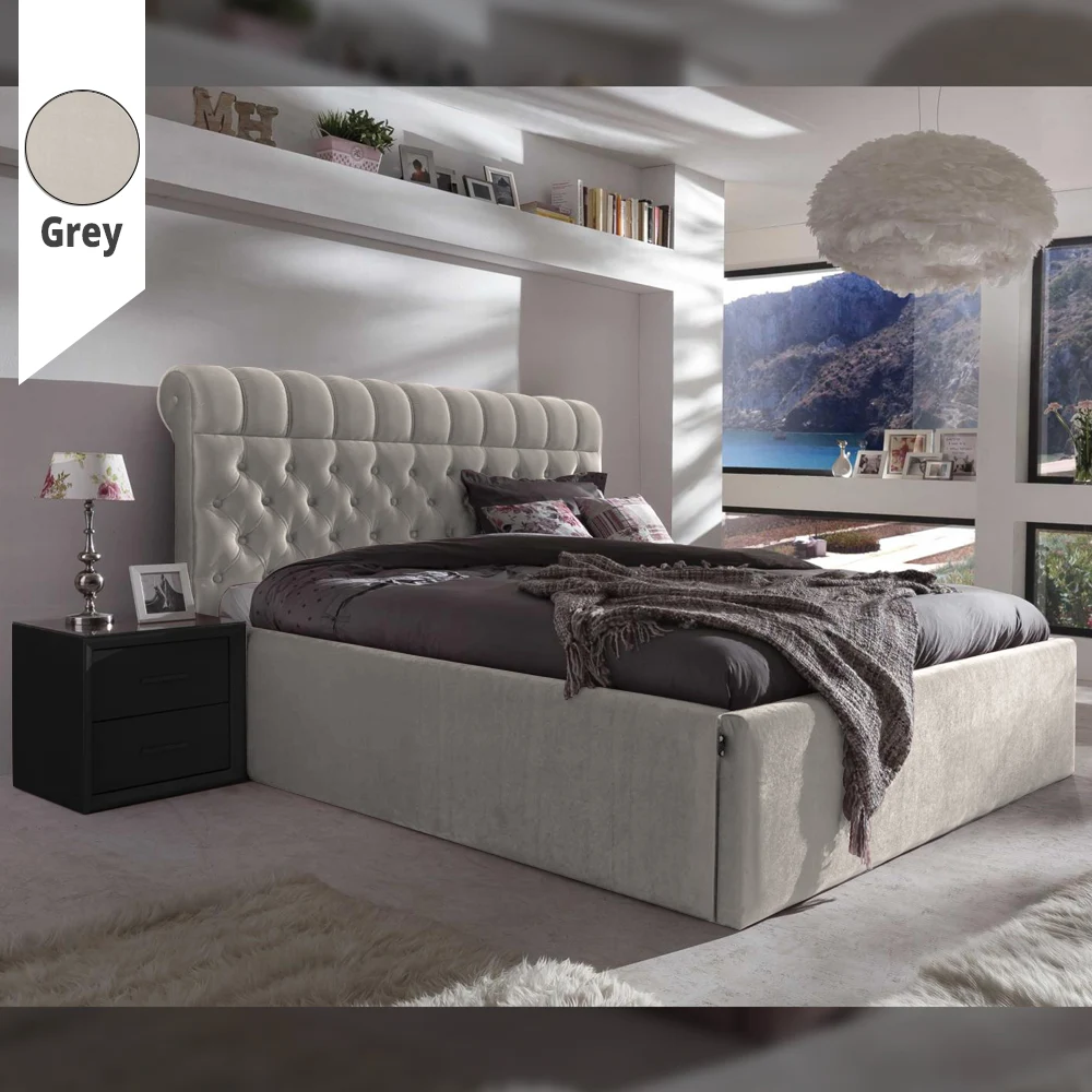 Υφασμάτινο Κρεβάτι Ύπνου Diamond Grey ypnos.gr