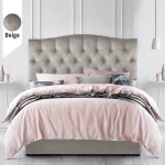 Υφασμάτινο Κρεβάτι Ύπνου Fedra Beige ypnos.gr