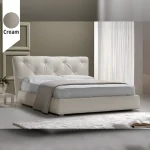 Υφασμάτινο Κρεβάτι Ύπνου Dress Cream ypnos.gr