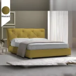 Υφασμάτινο Κρεβάτι Ύπνου Dress Mustard ypnos.gr