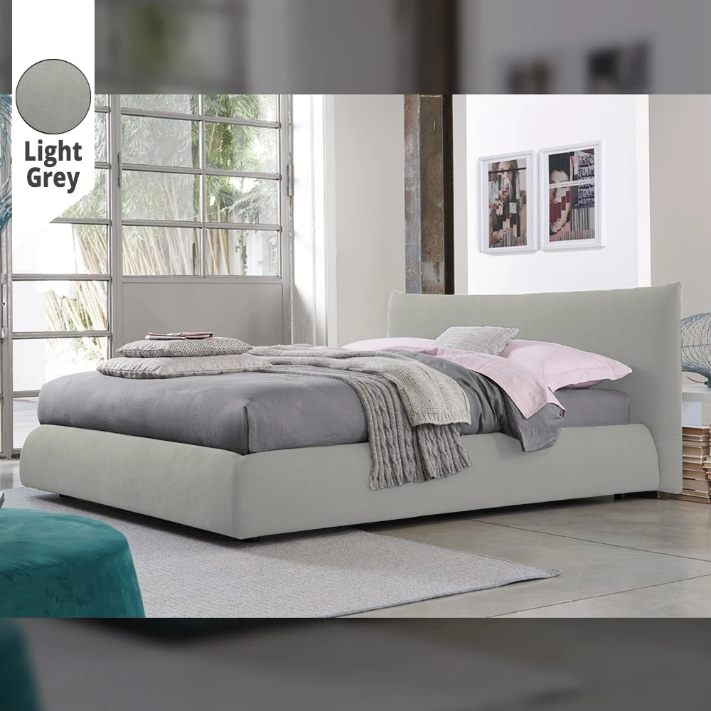 Υφασμάτινο Κρεβάτι Ύπνου Gea Light Grey ypnos.gr