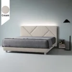 Υφασμάτινο Κρεβάτι Ύπνου Geometry Cream ypnos.gr