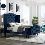 Υφασμάτινο Κρεβάτι Ύπνου Prince Blue ypnos.gr