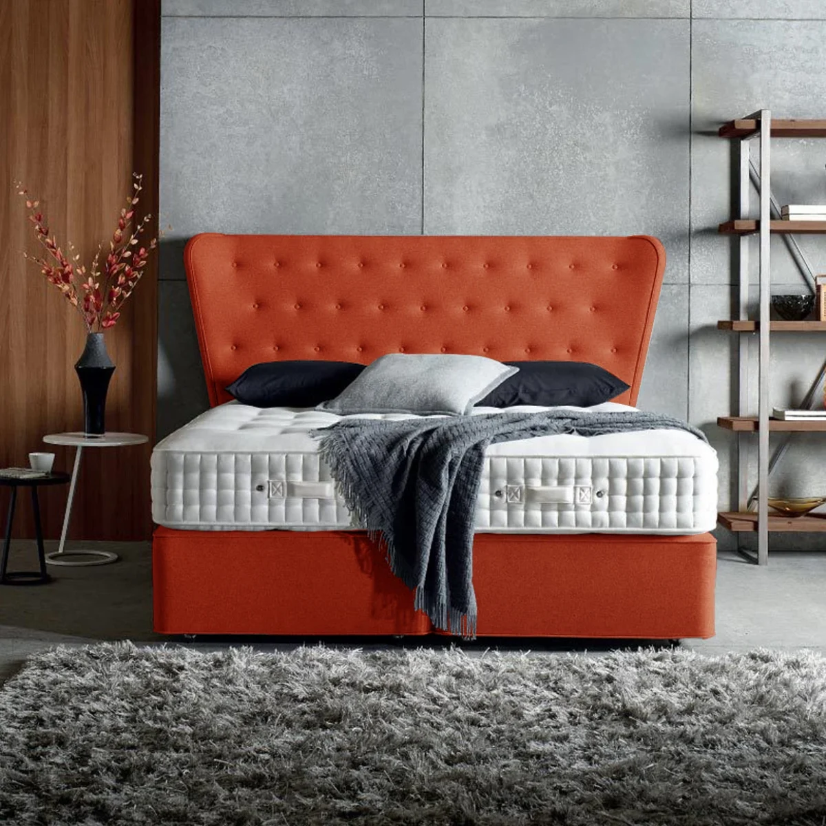 Υφασμάτινο Κρεβάτι Ύπνου Thassos Orange ypnos.gr