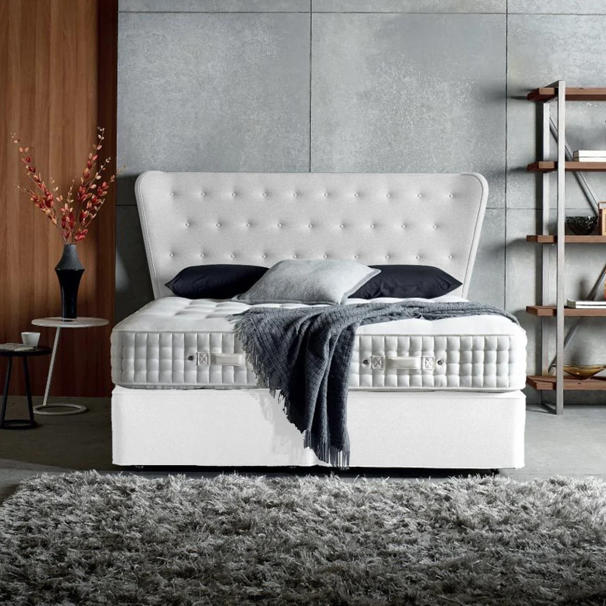 Υφασμάτινο Κρεβάτι Ύπνου Thassos White ypnos.gr