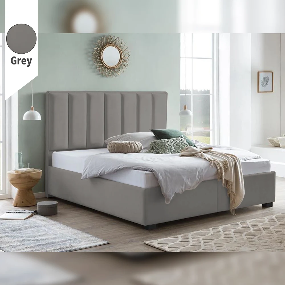 Υφασμάτινο Κρεβάτι Ύπνου Velvet Grey ypnos.gr