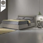 Υφασμάτινο Κρεβάτι Ύπνου Theros Light Beige ypnos.gr