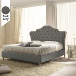 Υφασμάτινο Κρεβάτι Ύπνου Crown Dark Grey ypnos.gr