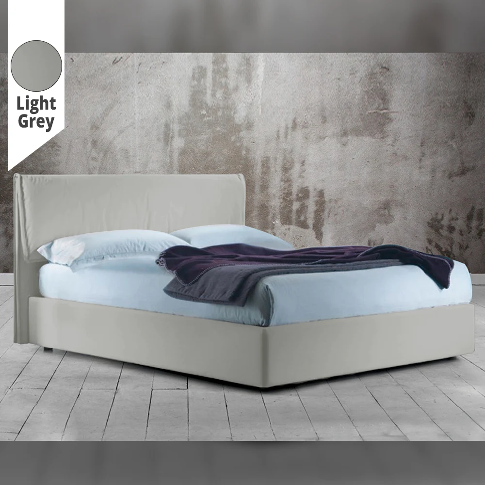 Υφασμάτινο Κρεβάτι Ύπνου Ivony Light Grey ypnos.gr