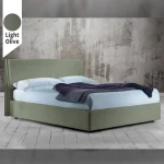 Υφασμάτινο Κρεβάτι Ύπνου Ivony Light Olive ypnos.gr