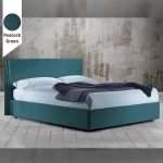 Υφασμάτινο Κρεβάτι Ύπνου Ivony Peaock Green ypnos.gr