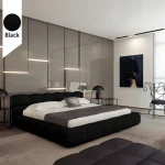 Υφασμάτινο Κρεβάτι Ύπνου Osaka Black ypnos.gr