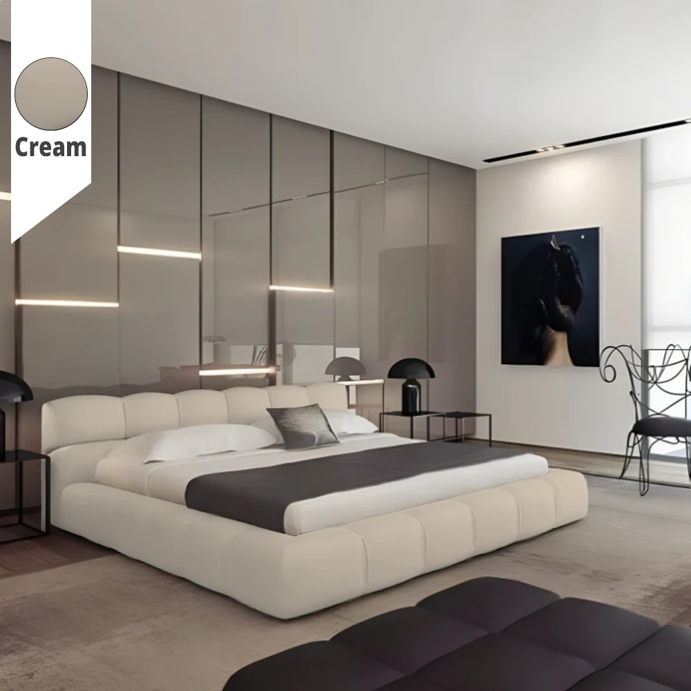 Υφασμάτινο Κρεβάτι Ύπνου Osaka Cream ypnos.gr