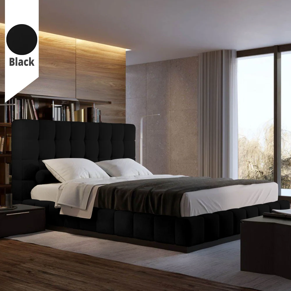 Υφασμάτινο Κρεβάτι Ύπνου Rubik Black ypnos.gr