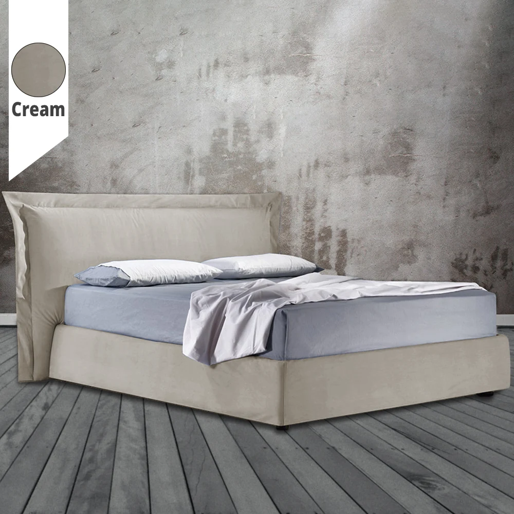 Υφασμάτινο Κρεβάτι Ύπνου Uranus Cream ypnos.gr
