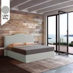 Υφασμάτινο Κρεβάτι Ύπνου Venetia Light Grey ypnos.gr