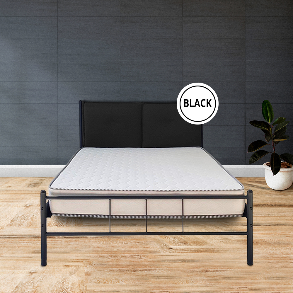 μεταλλικό κρεβάτι Garbed χρώμα μαξιλάρας μαύρο black